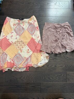 Express Floral Patchwork A-Line Skirt and Mauve Summer Skirt